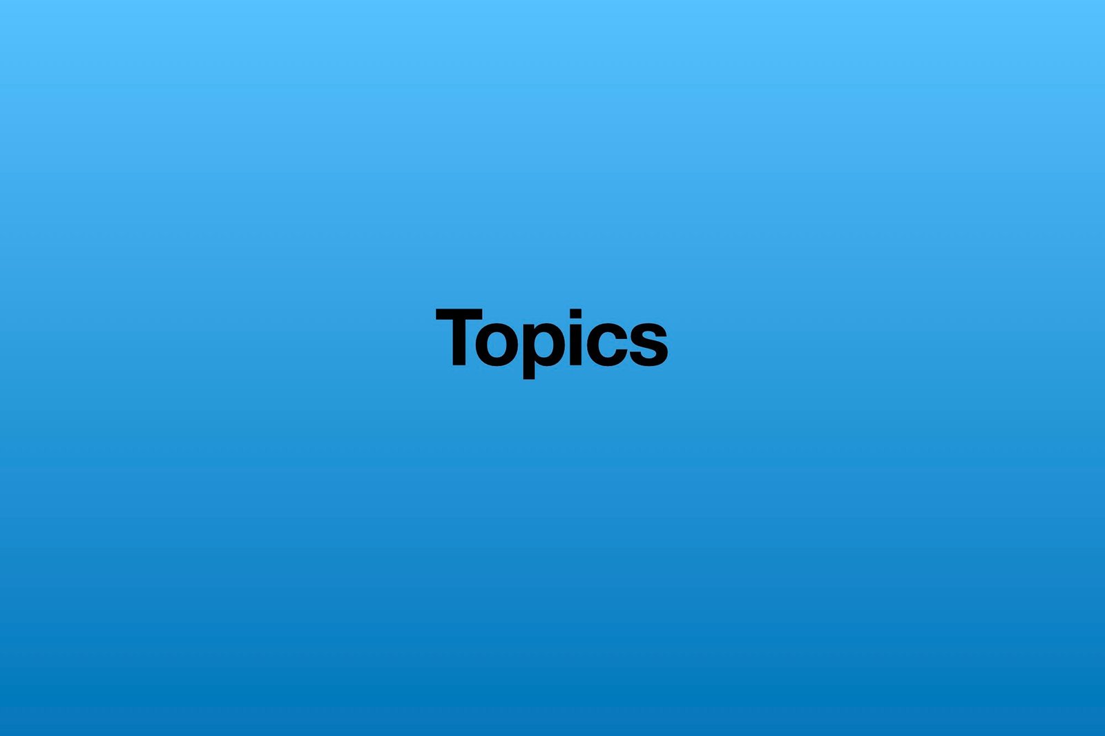 topics